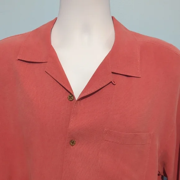 Tommy Bahama Men's Coral Button Down Shirt - Picture 2 of 6